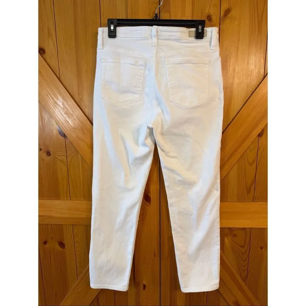 AG Adriano Goldschmied The Isabelle White High Rise Crop Jeans Size 29R (7834)